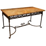 Iron and Marble top Console